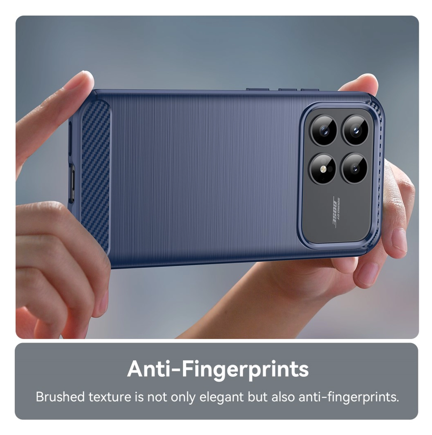 Xiaomi Poco F8 Pro Hoesje Geborsteld TPU Flexibele Back Cover Blauw afbeelding 2