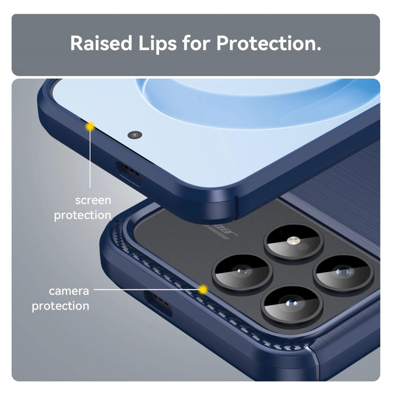 Xiaomi Poco F8 Pro Hoesje Geborsteld TPU Flexibele Back Cover Blauw afbeelding 4
