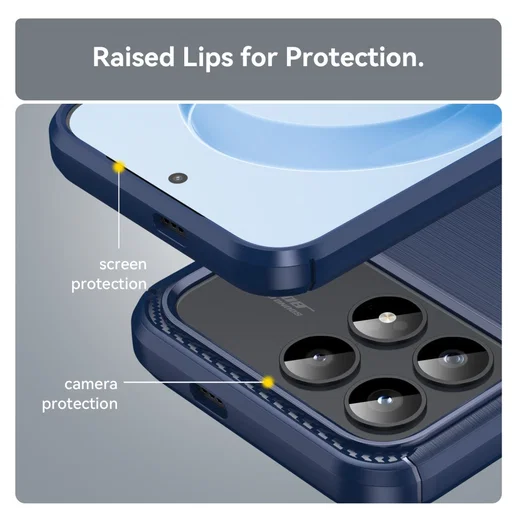 Xiaomi Poco F8 Pro Hoesje Geborsteld TPU Flexibele Back Cover Blauw afbeelding 4
