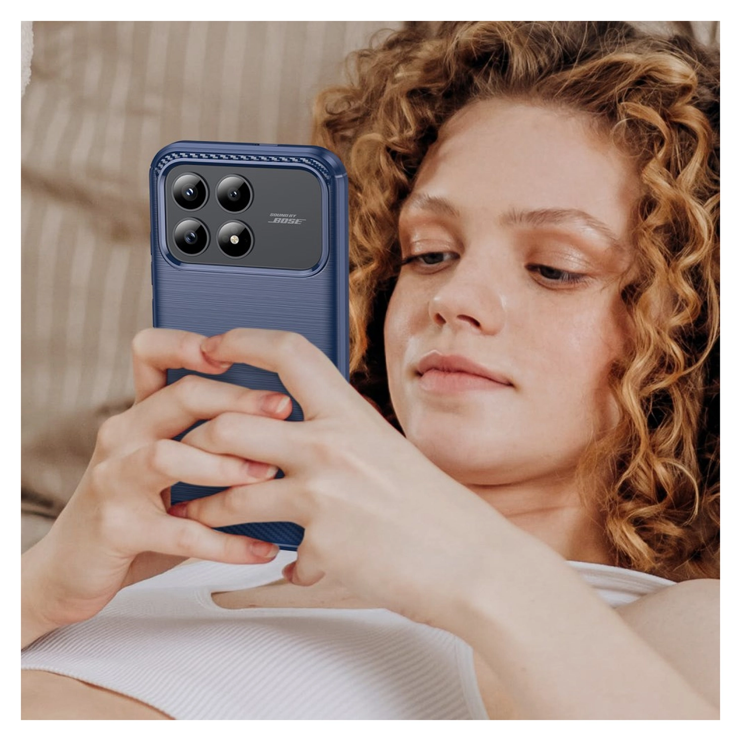 Xiaomi Poco F8 Pro Hoesje Geborsteld TPU Flexibele Back Cover Blauw afbeelding 9