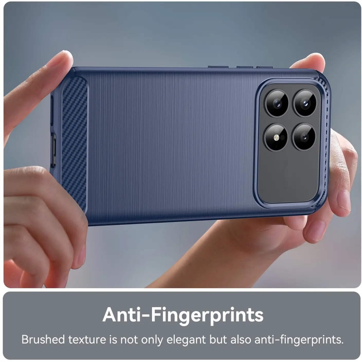 Xiaomi Poco F8 Pro Hoesje Geborsteld TPU Flexibele Back Cover Blauw afbeelding 2