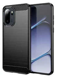 OnePlus 15R Hoesje Geborsteld TPU Flexibele Back Cover Zwart afbeelding