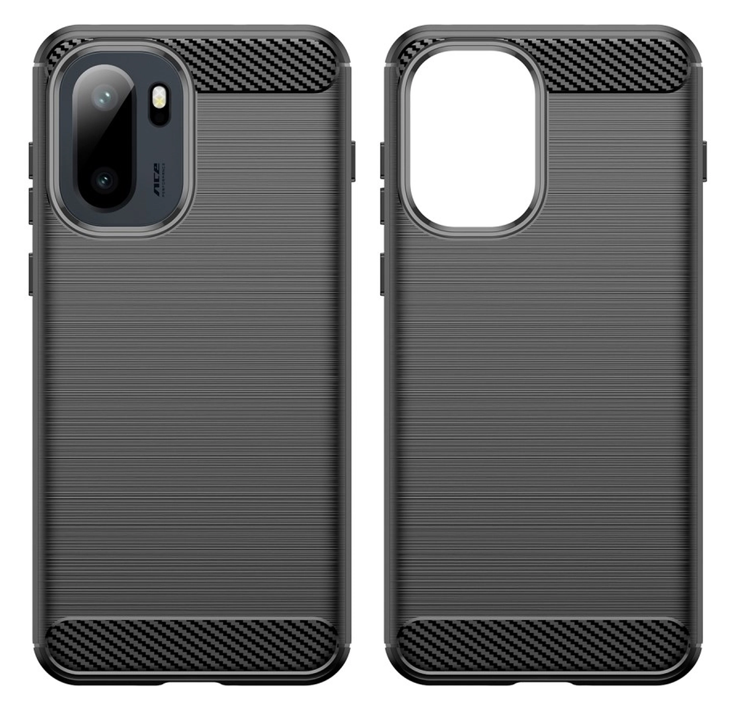 OnePlus 15R Hoesje Geborsteld TPU Flexibele Back Cover Zwart afbeelding 2