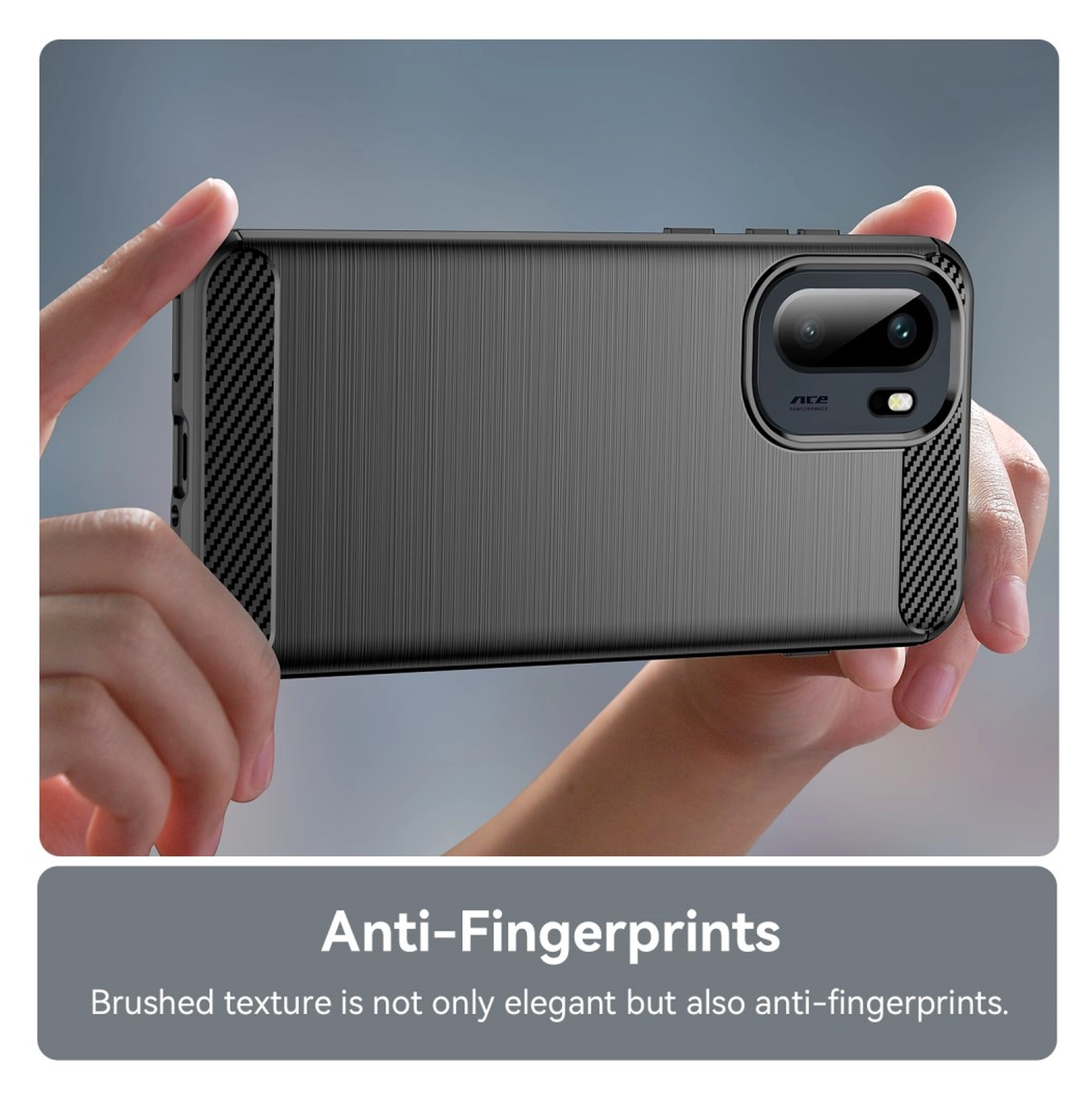 OnePlus 15R Hoesje Geborsteld TPU Flexibele Back Cover Zwart afbeelding 6