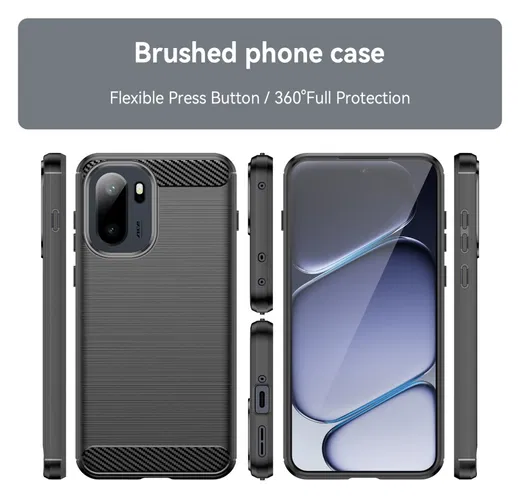 OnePlus 15R Hoesje Geborsteld TPU Flexibele Back Cover Zwart afbeelding 9