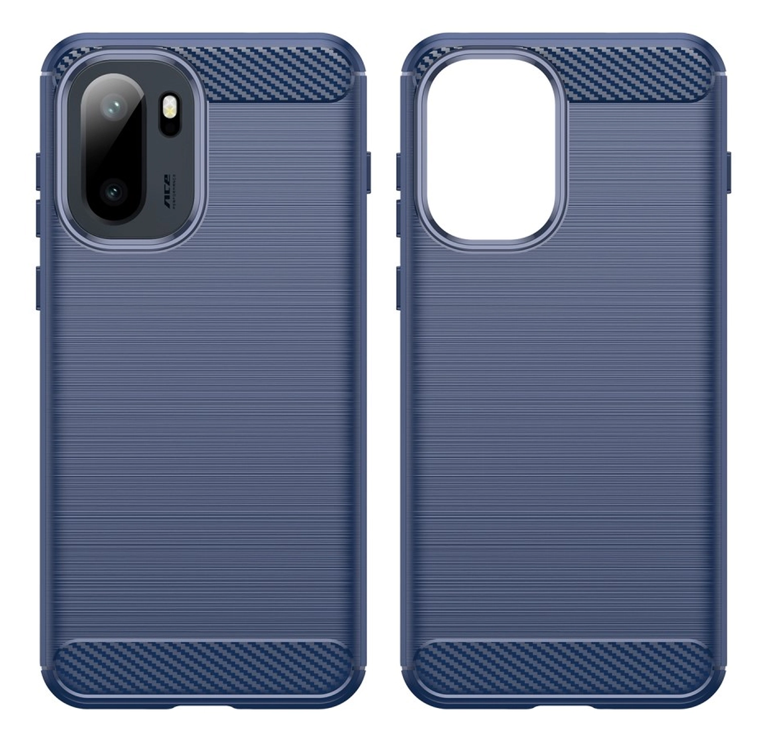 OnePlus 15R Hoesje Geborsteld TPU Flexibele Back Cover Blauw afbeelding 2