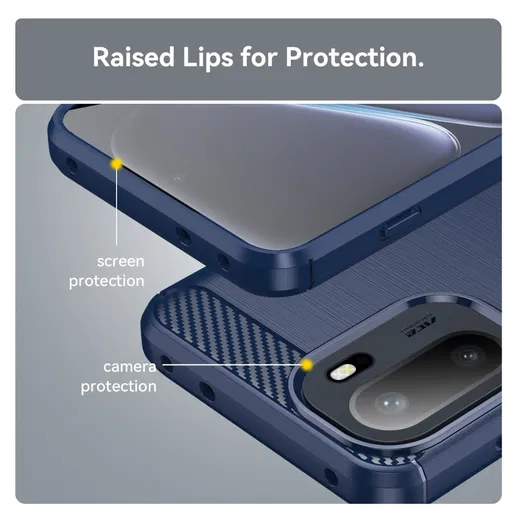 OnePlus 15R Hoesje Geborsteld TPU Flexibele Back Cover Blauw afbeelding 7