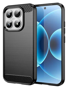 Xiaomi 17 Hoesje Geborsteld TPU Flexibele Back Cover Zwart