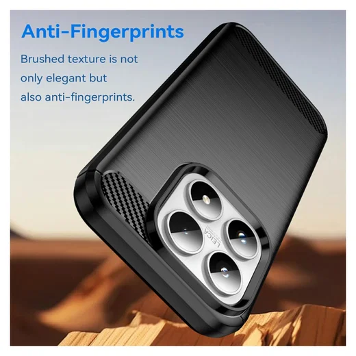 Xiaomi 17 Hoesje Geborsteld TPU Flexibele Back Cover Zwart afbeelding 4