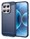 Xiaomi 17 Hoesje Geborsteld TPU Flexibele Back Cover Blauw