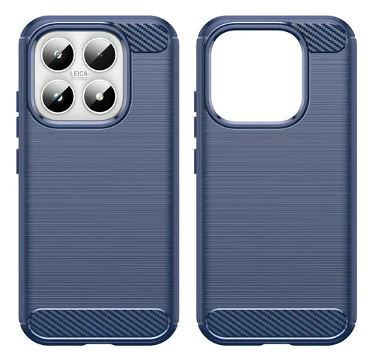 Xiaomi 17 Hoesje Geborsteld TPU Flexibele Back Cover Blauw afbeelding 2