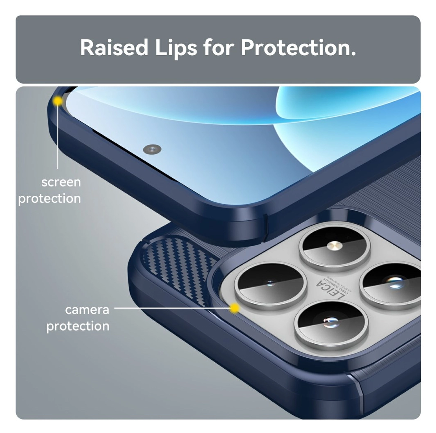 Xiaomi 17 Hoesje Geborsteld TPU Flexibele Back Cover Blauw afbeelding 7