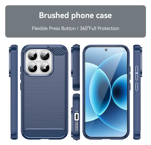 Xiaomi 17 Hoesje Geborsteld TPU Flexibele Back Cover Blauw afbeelding 9