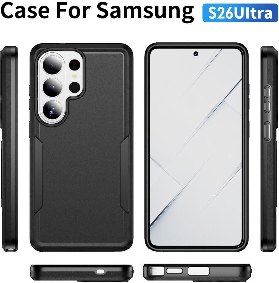 Samsung Galaxy S26 Ultra Hoesje Schokbestendige Hardcase Back Cover Zwart afbeelding 9