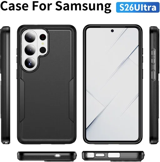 Samsung Galaxy S26 Ultra Hoesje Schokbestendige Hardcase Back Cover Zwart afbeelding 9