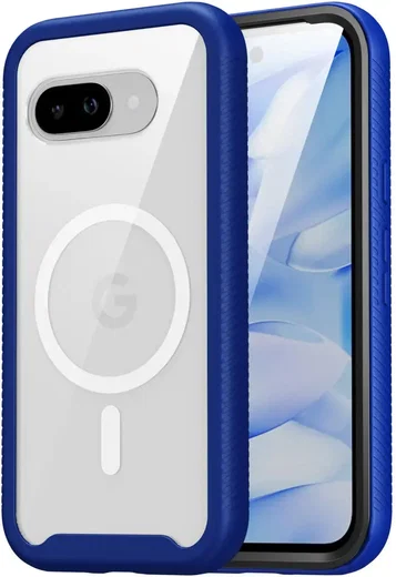 Google Pixel 10a Hoesje Full Protect 360° Cover met MagSafe / Qi2 Blauw afbeelding 4
