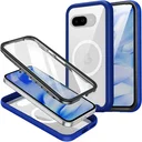 Google Pixel 10a Hoesje Full Protect 360° Cover met MagSafe / Qi2 Blauw