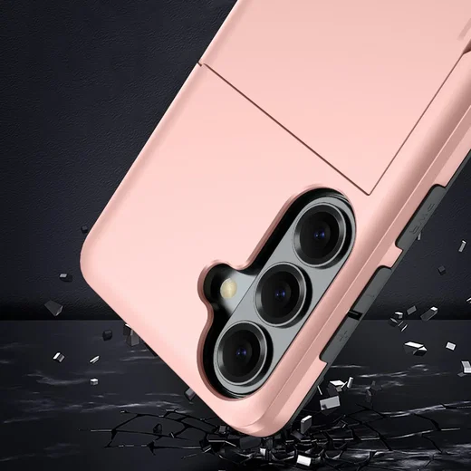 Samsung Galaxy A57 Hoesje met Slider Kaarthouder Back Cover Zwart afbeelding 9