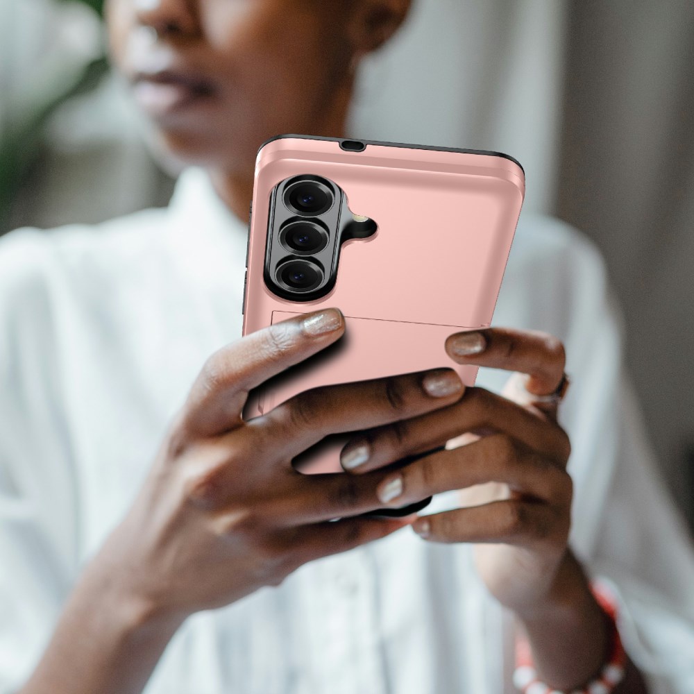 Samsung Galaxy A57 Hoesje met Slider Kaarthouder Back Cover Groen afbeelding 8