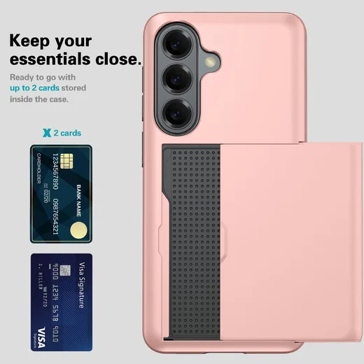 Samsung Galaxy A57 Hoesje met Slider Kaarthouder Back Cover Groen afbeelding 2