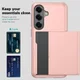Samsung Galaxy A57 Hoesje met Slider Kaarthouder Back Cover Roze Goud afbeelding 2