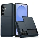 Samsung Galaxy A57 Hoesje met Slider Kaarthouder Back Cover Blauw
