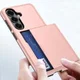 Samsung Galaxy A57 Hoesje met Slider Kaarthouder Back Cover Blauw afbeelding 8