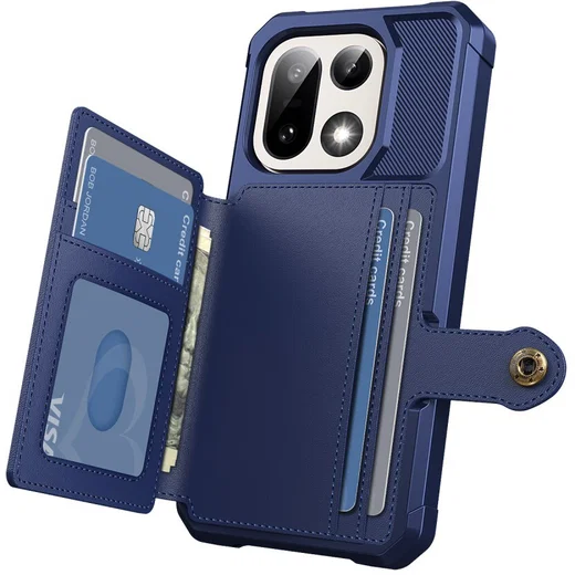 OnePlus 15 Hoesje 3-in-1 Pasjes Portemonnee Back Cover Blauw afbeelding 3
