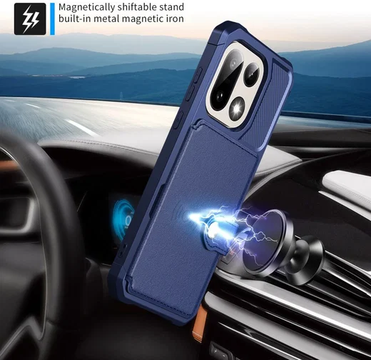 OnePlus 15 Hoesje 3-in-1 Pasjes Portemonnee Back Cover Blauw afbeelding 6