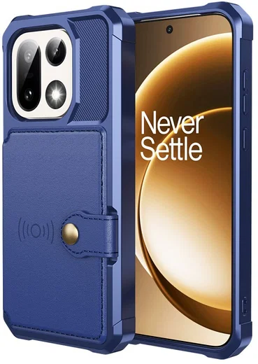 OnePlus 15 Hoesje 3-in-1 Pasjes Portemonnee Back Cover Blauw afbeelding 2