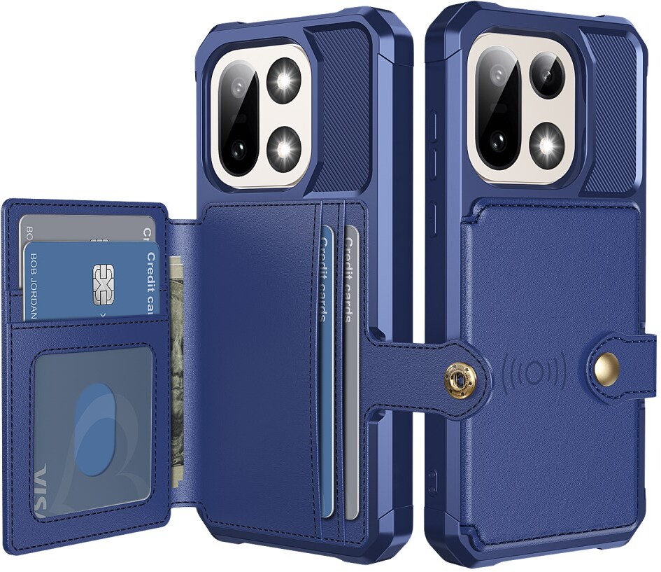 OnePlus 15 Hoesje 3-in-1 Pasjes Portemonnee Back Cover Blauw afbeelding 1