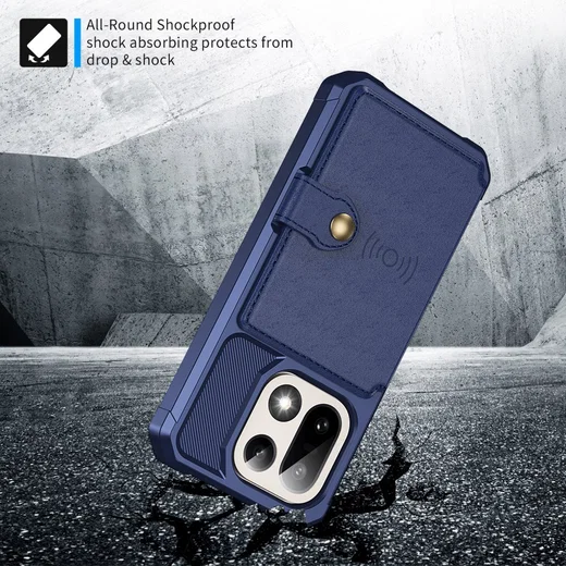 OnePlus 15 Hoesje 3-in-1 Pasjes Portemonnee Back Cover Blauw afbeelding 4