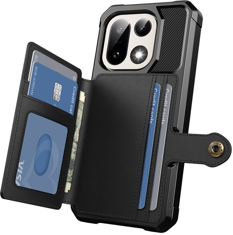 OnePlus 15 Hoesje 3-in-1 Pasjes Portemonnee Back Cover Zwart afbeelding 3