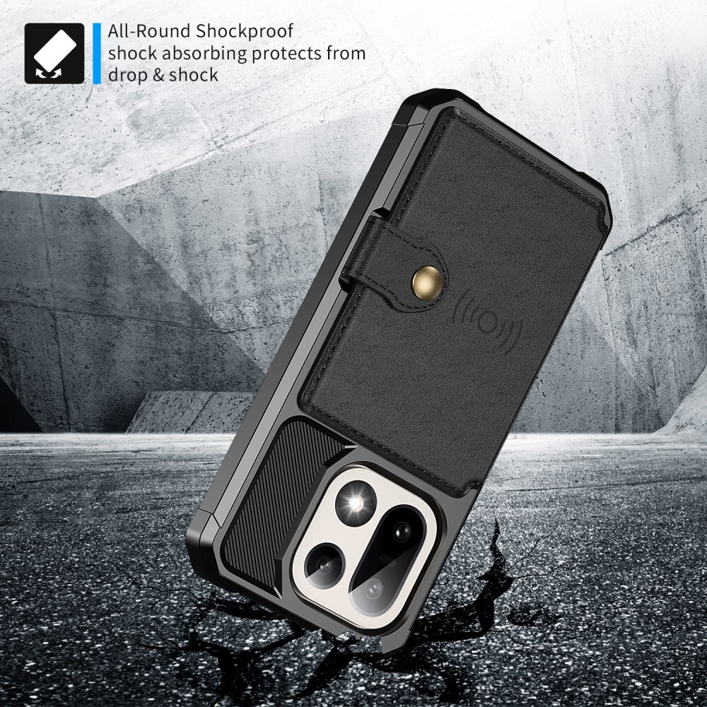 OnePlus 15 Hoesje 3-in-1 Pasjes Portemonnee Back Cover Zwart afbeelding 4