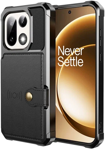 OnePlus 15 Hoesje 3-in-1 Pasjes Portemonnee Back Cover Zwart afbeelding 2