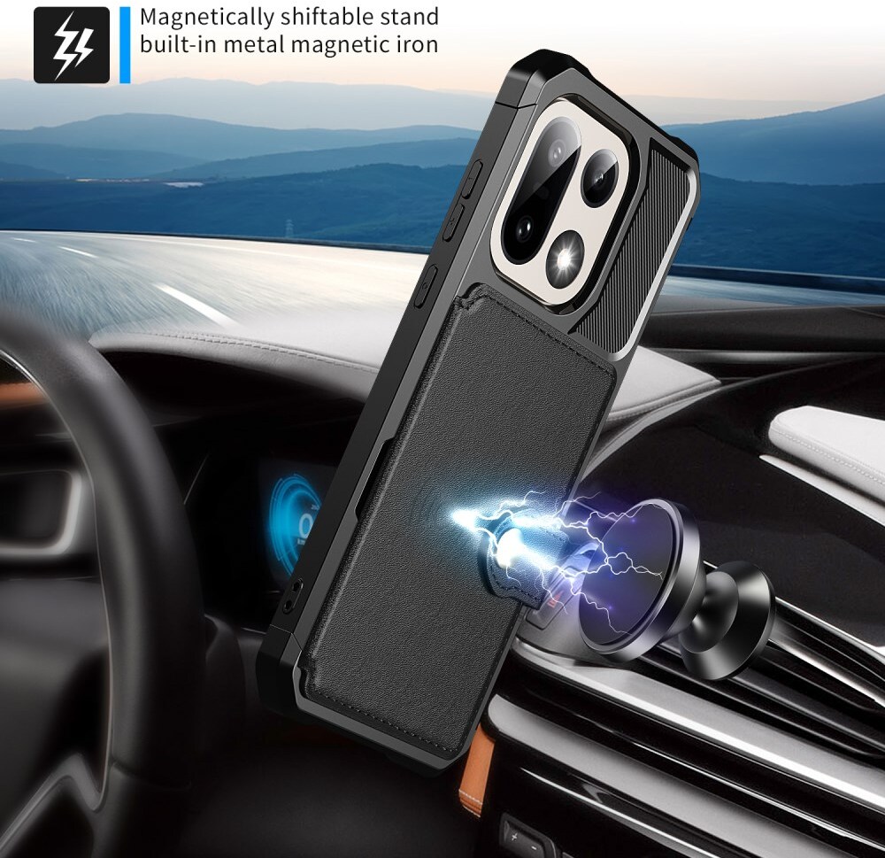 OnePlus 15 Hoesje 3-in-1 Pasjes Portemonnee Back Cover Zwart afbeelding 6