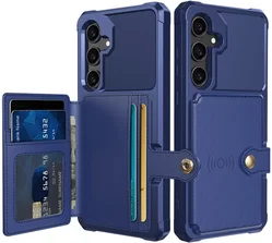 Samsung Galaxy S25 FE Hoesje 3-in-1 Pasjes Portemonnee Back Cover Blauw afbeelding