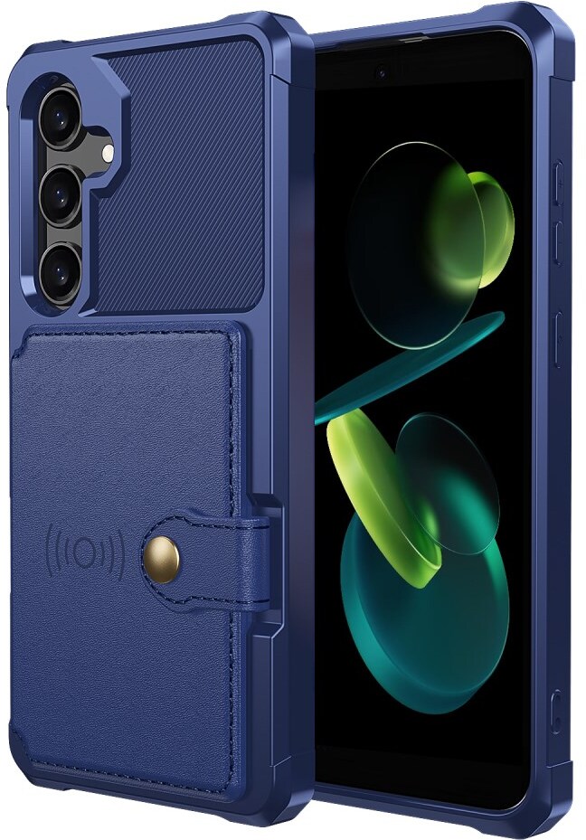 Samsung Galaxy S25 FE Hoesje 3-in-1 Pasjes Portemonnee Back Cover Blauw afbeelding 2