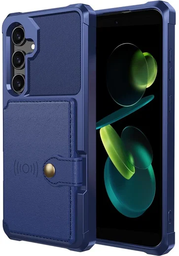 Samsung Galaxy S25 FE Hoesje 3-in-1 Pasjes Portemonnee Back Cover Blauw afbeelding 2