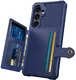 Samsung Galaxy S25 FE TPU Back Cover met Kunstleren Wallet Blauw afbeelding 10