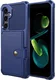 Samsung Galaxy S25 FE TPU Back Cover met Kunstleren Wallet Blauw afbeelding 2