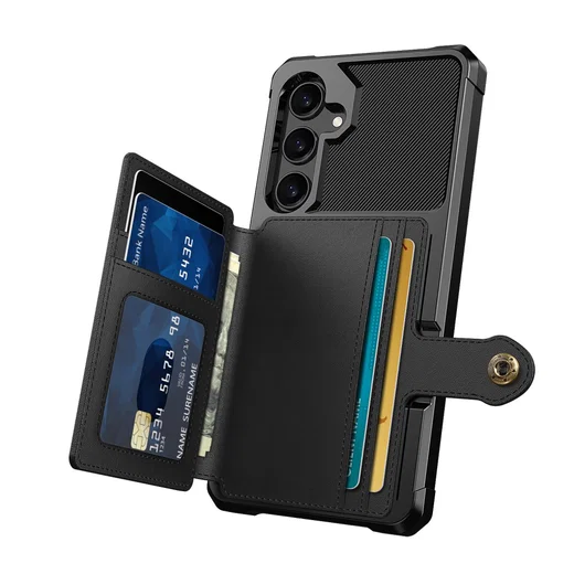 Samsung Galaxy S25 FE Hoesje 3-in-1 Pasjes Portemonnee Back Cover Zwart afbeelding 3
