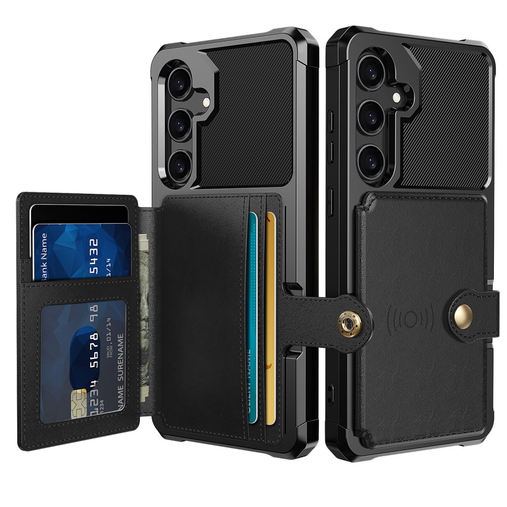 Samsung Galaxy S25 FE Hoesje 3-in-1 Pasjes Portemonnee Back Cover Zwart afbeelding 1