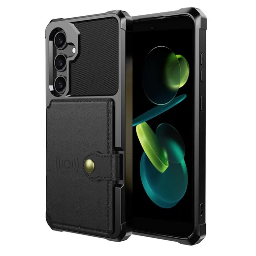 Samsung Galaxy S25 FE Hoesje 3-in-1 Pasjes Portemonnee Back Cover Zwart afbeelding 2