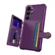 Samsung Galaxy S25 FE Hoesje 3-in-1 Pasjes Portemonnee Back Cover Paars afbeelding 7