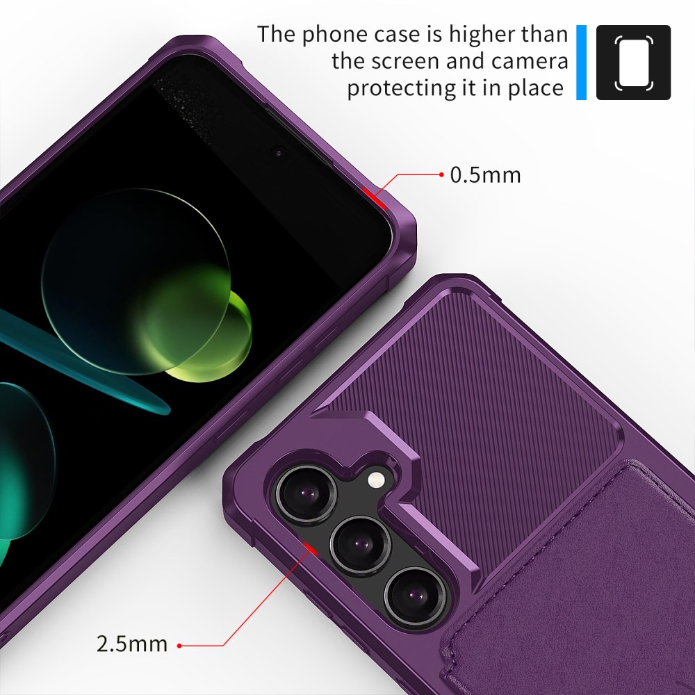 Samsung Galaxy S25 FE Hoesje 3-in-1 Pasjes Portemonnee Back Cover Paars afbeelding 6