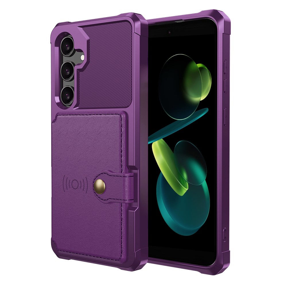 Samsung Galaxy S25 FE Hoesje 3-in-1 Pasjes Portemonnee Back Cover Paars afbeelding 2