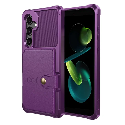Samsung Galaxy S25 FE Hoesje 3-in-1 Pasjes Portemonnee Back Cover Paars afbeelding 2