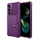 Samsung Galaxy S25 FE Hoesje 3-in-1 Pasjes Portemonnee Back Cover Paars afbeelding 2