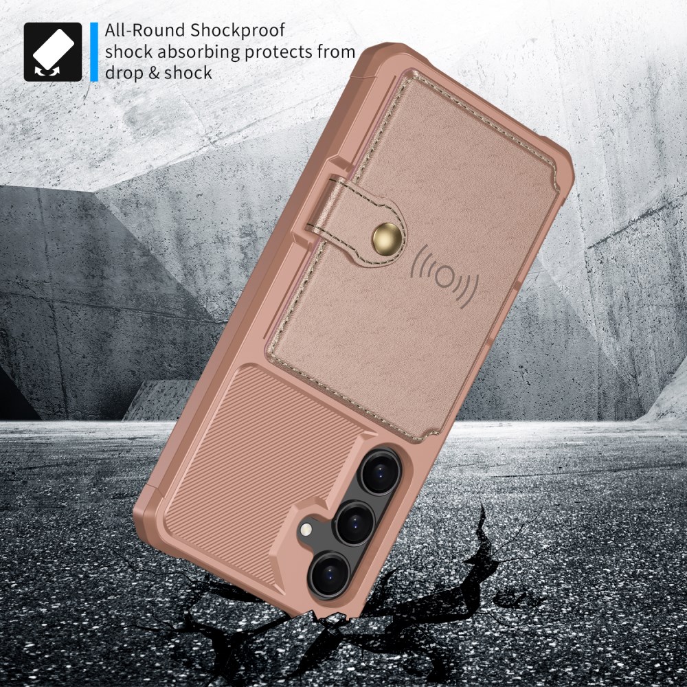 Samsung Galaxy S25 FE Hoesje 3-in-1 Pasjes Portemonnee Back Cover Roze afbeelding 3
